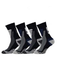 Skarpety trekkingowe Coolmax® do łydki 4 pary – Niebieski. Niebieskie skarpety XTREME SOCKSWEAR, bez wzorów, z bawełny. Za 173.56 zł.