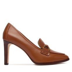 Szpilki LAUREN RALPH LAUREN. Brązowe szpilki Lauren Ralph Lauren, bez wzorów, bez obcasa, na szpilce, bez zapięcia. Za 989.99 zł.