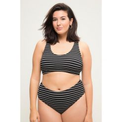 Damska Góra od bikini miękkie miseczki paski elastyczna faktura. Czarne bielizna sportowa Ulla Popken, l, bez wzorów, z elastanu. W wyprzedaży za 100.99 zł.