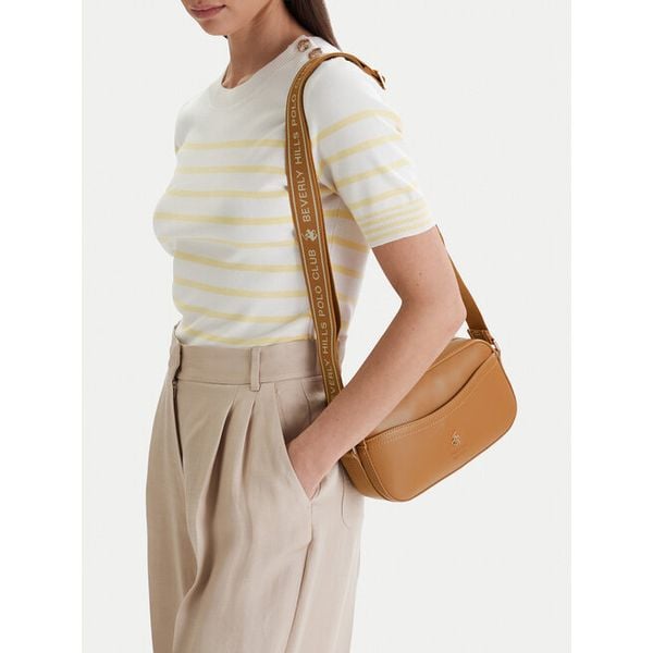 Torebka Beverly Hills Polo Club. Brązowe listonoszki Beverly Hills Polo Club, bez wzorów, bez dodatków. Za 199.99 zł.