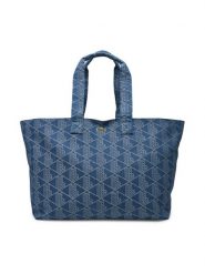 Lacoste Torebka NU4994PB Niebieski. Niebieskie shopper Lacoste, bez wzorów, z materiału, bez dodatków. Za 389.99 zł.