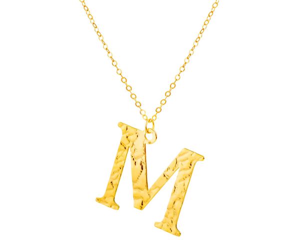 Złoty naszyjnik, ankier - litera M. Żółte naszyjniki Apart, złote. Za 839.00 zł.
