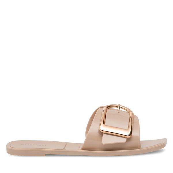 Klapki Jenny Fairy. Brązowe klapki Jenny Fairy, bez wzorów, bez obcasa. Za 49.99 zł.