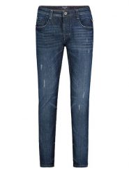 Sublevel Dżinsy - Slim fit - w kolorze granatowym rozmiar: W40. Niebieskie jeansy Sublevel, z aplikacjami. Za 57.06 zł.