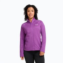 Bluza polarowa damska Jack Wolfskin Anytrail Full Zip. Czerwone bluzy Jack Wolfskin, l, bez wzorów, z materiału, bez kaptura. Za 399.99 zł.