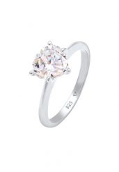 Elli Damski soliter zaręczynowy miłość z cyrkonią kryształami w srebrze 925 Sterling Silver Pierścionki 1 ct. Szare pierścionki Elli, z cyrkonią, srebrne. Za 198.99 zł.