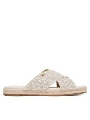 MICHAEL Michael Kors Espadryle Kenzie 40R6KZFS1B Kremowy. Białe espadryle MICHAEL Michael Kors, bez wzorów, ze skóry, bez obcasa, bez zapięcia. Za 529.99 zł.
