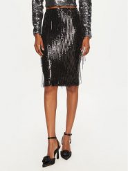 Rinascimento Spódnica ołówkowa CFC0121688003 Czarny Slim Fit. Czarne spódnice Rinascimento, m, bez wzorów, z syntetyku, ołówkowe. Za 229.99 zł.