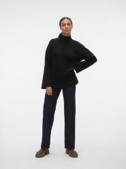 Vero Moda Sweter w kolorze czarnym rozmiar: XS. Czarne swetry Vero Moda, xs, bez wzorów, z wełny, bez ramiączek. Za 74.27 zł.