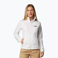 Bluza damska Columbia Benton Springs Full Zip. Białe bluzy Columbia, bez wzorów, bez kaptura. Za 179.99 zł.