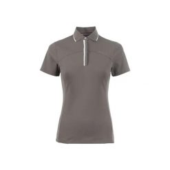 Damskie jeździeckie polo Cavallo Pique. Brązowe koszulki polo CAVALLO, bez wzorów, z elastanu, bez kołnierzyka, bez ramiączek. Za 186.00 zł.