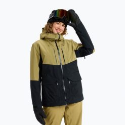 Kurtka snowboardowa damska ROXY Gore-Tex Stretch Purelines. Czarne kurtki narciarskie Roxy, l, bez wzorów, z gore-texu, bez kaptura, snowboardowy, gore-tex. Za 1,836.25 zł.