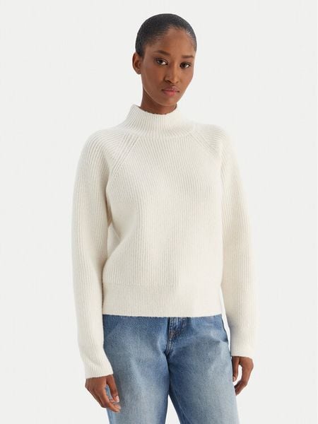 Calvin Klein Jeans Sweter Woolen Stitch LV044D372G Biały Regular Fit. Białe swetry Calvin Klein Jeans, s, bez wzorów, z jeansu, bez ramiączek. Za 469.99 zł.