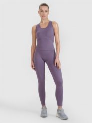 4F Legginsy treningowe bezszwowe 4F x Anna Lewandowska - fioletowe S/M. Fioletowe legginsy sportowe 4f, m, bez wzorów, z dzianiny, z podwyższonym stanem, na fitness i siłownię. Za 129.99 zł.