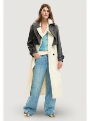 Desigual Trencz Duolo 26SWEW34 Écru Regular Fit. Płaszcze Desigual, s, bez wzorów, z syntetyku, bez kaptura. Za 1,349.00 zł.