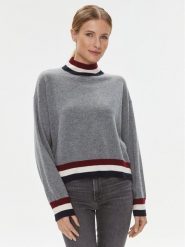 Tommy Hilfiger Golf WW0WW39536 Szary Regular Fit. Szare golfy TOMMY HILFIGER, xl, bez wzorów, z wełny, bez ramiączek. Za 239.99 zł.