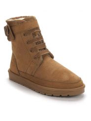 ISLAND BOOT Botki zimowe "Imaan" w kolorze jasnobrązowym rozmiar: 38. Brązowe botki Island Boot, na zimę, z aplikacjami, z materiału, z okrągłym noskiem, bez obcasa, bez zapięcia. Za 158.47 zł.