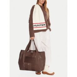 Torebka Hunter. Brązowe shopper Hunter, bez wzorów, bez dodatków. Za 219.99 zł.
