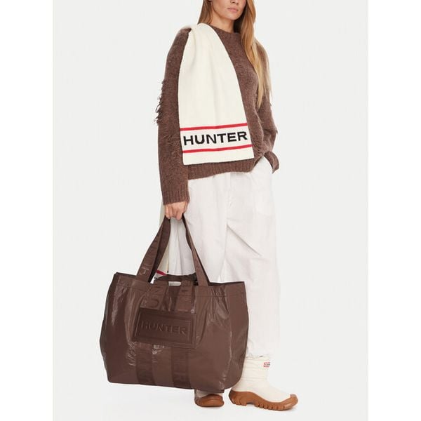 Torebka Hunter. Brązowe shopper Hunter, bez wzorów, bez dodatków. Za 219.99 zł.