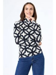 Garcia Koszulka w kolorze czarno-kremowym rozmiar: XL. Brązowe bluzki Garcia, xl, bez wzorów, z bawełny, bez kołnierzyka, bez ramiączek. Za 78.66 zł.