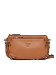 Guess Torebka Noelle II Mini HWZG96 72710 Brązowy. Brązowe listonoszki Guess, z aplikacjami, ze skóry, bez dodatków. Za 549.99 zł.