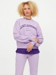 JJXX Bluza Riley 12248650 Fioletowy Regular Fit. Fioletowe bluzy JJXX, l, bez wzorów, z syntetyku, bez kaptura. Za 79.99 zł.