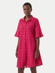 Iconique Sukienka letnia Romina IC26-039 Różowy Regular Fit. Czerwone sukienki Iconique, na lato, xl, bez wzorów, z bawełny, bez kołnierzyka, bez ramiączek. Za 439.99 zł.