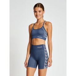 Damski biustonosz sportowy Hummel MT Blaze. Niebieskie bielizna sportowa Hummel, xs, bez wzorów. Za 171.00 zł.