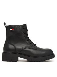 Tommy Jeans Trapery Tjw Cleated Lace Up Boots EN0EN03104 Czarny. Czarne trapery i śniegowce Tommy Jeans, z jeansu. Za 649.99 zł.