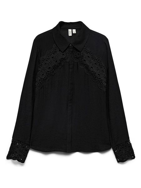 Vero Moda Koszula w kolorze czarnym rozmiar: M. Czarne koszule Vero Moda, m, bez wzorów, z koronki, bez kołnierzyka, bez ramiączek. Za 139.95 zł.
