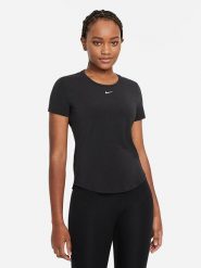 Nike Koszulka sportowa w kolorze czarnym rozmiar: L. Czarne koszulki sportowe Nike, bez wzorów, z materiału, bez ramiączek, outdoorowe. Za 188.95 zł.
