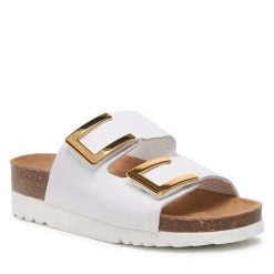 Klapki Scholl. Białe klapki Scholl, bez wzorów, bez obcasa. Za 389.99 zł.