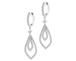 Kolczyki z białego złota z brylantami - 0,64 ct - próba 585. Białe kolczyki Apart, z brylantem, złote. Za 8,490.00 zł.