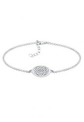 Elli Elli Bransoletka Damski kwiat życia wycięty w srebrze próby 925 Sterling Silver Bransoletki 1 ct. Szare bransoletki Elli, metalowe. Za 168.99 zł.