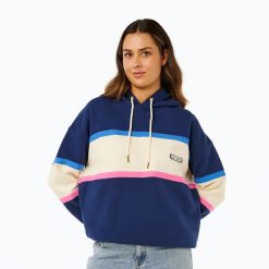 Bluza damska Rip Curl Surf Side Heritage Hood. Niebieskie bluzy Rip Curl, l, bez wzorów, z bawełny, bez kaptura. Za 229.99 zł.