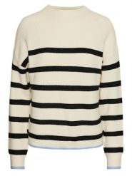 Pieces Sweter w kolorze kremowo-czarnym rozmiar: XS. Brązowe swetry Pieces, xs, bez wzorów, ze splotem, bez ramiączek. Za 52.79 zł.