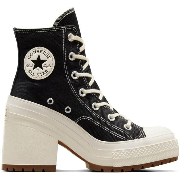 Buty sportowe damskie Converse Chuck 70 De Luxe Heel. Czarne obuwie sportowe Converse, bez zapięcia. W wyprzedaży za 433.20 zł.