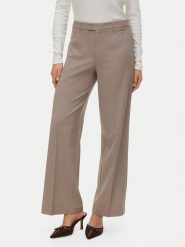 Vero Moda Spodnie materiałowe Texas 10334103 Beżowy Straight Fit. Brązowe spodnie materiałowe Vero Moda, l, bez wzorów, z materiału. Za 139.99 zł.