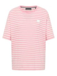 ELBSAND Koszulka "Kia" w kolorze różowo-białym rozmiar: XL. Białe bluzki ELBSAND, xl, bez wzorów, z bawełny, bez kołnierzyka, bez ramiączek. Za 82.99 zł.