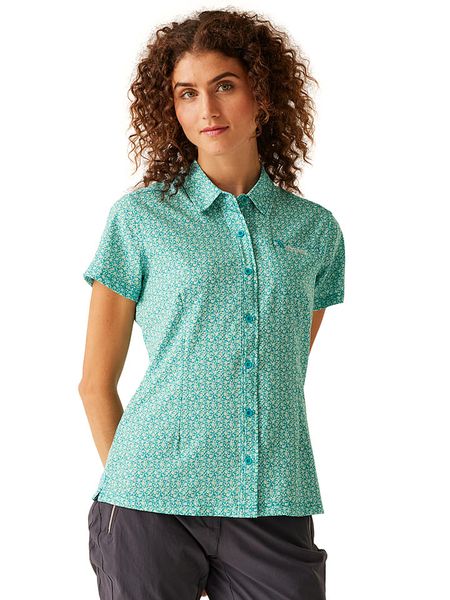 Regatta Koszula funkcyjna "Travel Packaway" w kolorze turkusowym rozmiar: 38. Niebieskie koszule Regatta, bez wzorów, z materiału, sportowe, bez kołnierzyka, bez ramiączek. Za 61.75 zł.