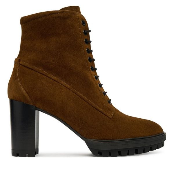 Botki HÖGL. Zielone botki Högl, bez wzorów, bez obcasa, na słupku, bez zapięcia. Za 589.99 zł.