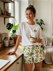 Piżama dwuczęściowa z motywem matchy - zielony. Zielone piżamy Sinsay, bez wzorów, bez ramiączek. Za 54.99 zł.
