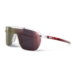 Okulary rowerowe JULBO FREQUENCY crystal/czerwone | Spectron cat 3. Czerwone okulary przeciwsłoneczne JULBO, bez wzorów, sportowe. Za 469.00 zł.