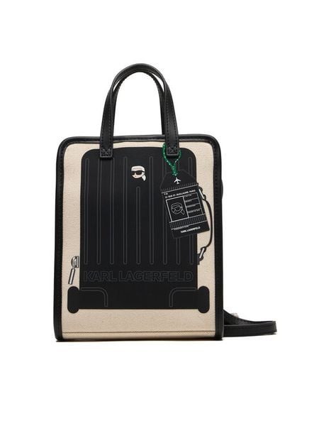 KARL LAGERFELD Torebka B1W50088 Beżowy. Brązowe shopper KARL LAGERFELD, bez wzorów, z materiału, bez dodatków. Za 429.99 zł.