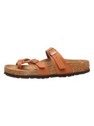 Birkenstock Japonki "Mayari" w kolorze jasnobrązowym rozmiar: 38. Brązowe klapki Birkenstock, bez wzorów, z otwartym noskiem, bez obcasa. Za 204.96 zł.