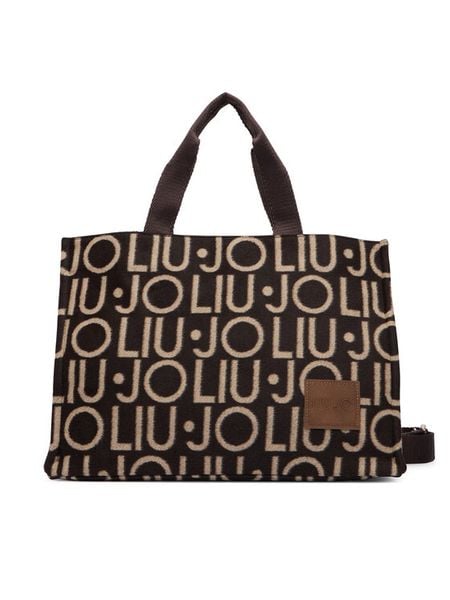 Liu Jo Torebka 2F6037 T2742 Brązowy. Brązowe shopper Liu Jo, bez wzorów, z materiału, bez dodatków. Za 469.99 zł.