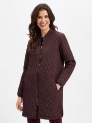 Soyaconcept® Płaszcz pikowany Kobiety lila, XS. Brązowe płaszcze xs, bez wzorów, bez kaptura. Za 449.95 zł.