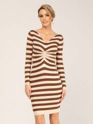 Tantra Sukienka w kolorze beżowo-brązowym rozmiar: onesize. Brązowe sukienki Tantra, bez wzorów, bez kołnierzyka, bez ramiączek, mini. Za 139.95 zł.