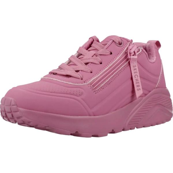 Buty SKECHERS UNO LITE - EASY ZIP Rose. Czerwone trekkingi Skechers, z materiału, trekkingowe. Za 290.00 zł.