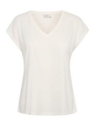 Kaffe Koszulka "Lise" w kolorze białym rozmiar: XS. Białe bluzki Kaffe, xs, bez wzorów, bez kołnierzyka, bez ramiączek. Za 98.95 zł.